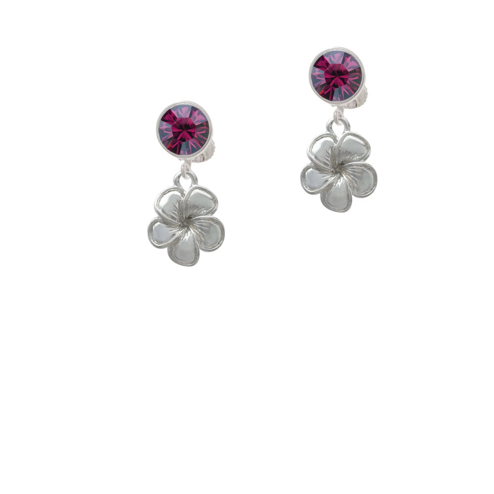 Flower Crystal Clip On Earrings Image 8