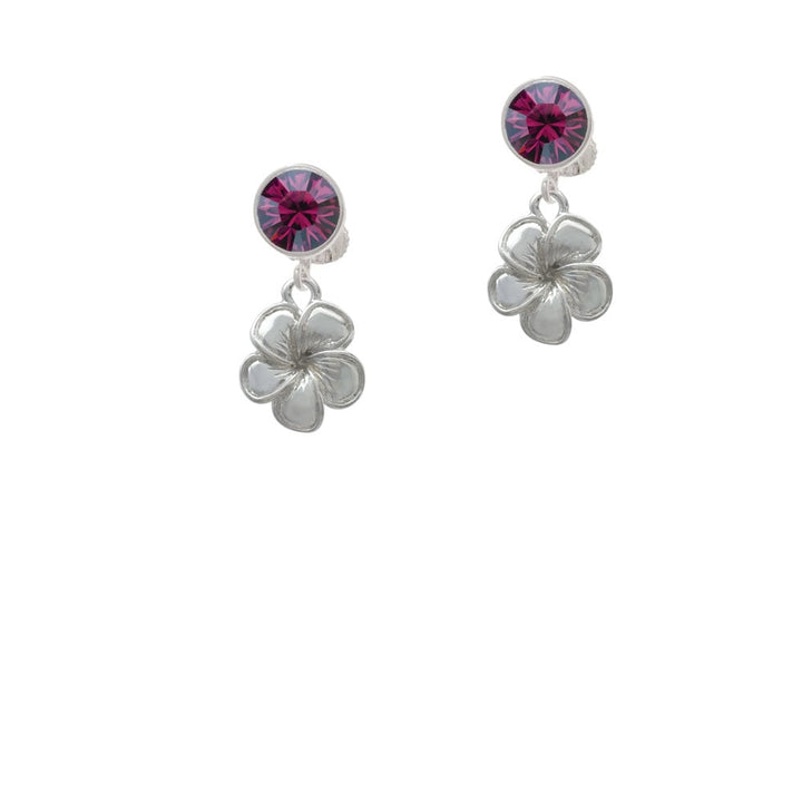 Flower Crystal Clip On Earrings Image 1