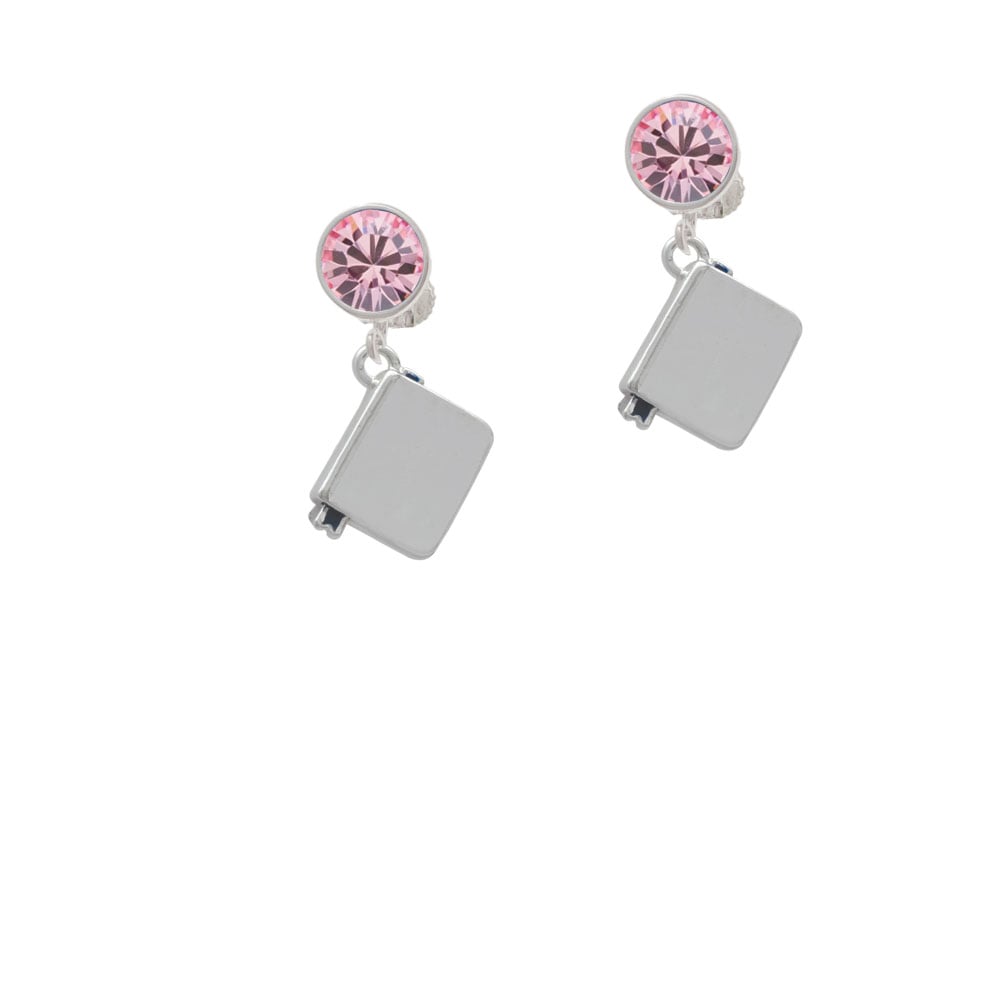 Book Crystal Clip On Earrings Image 1