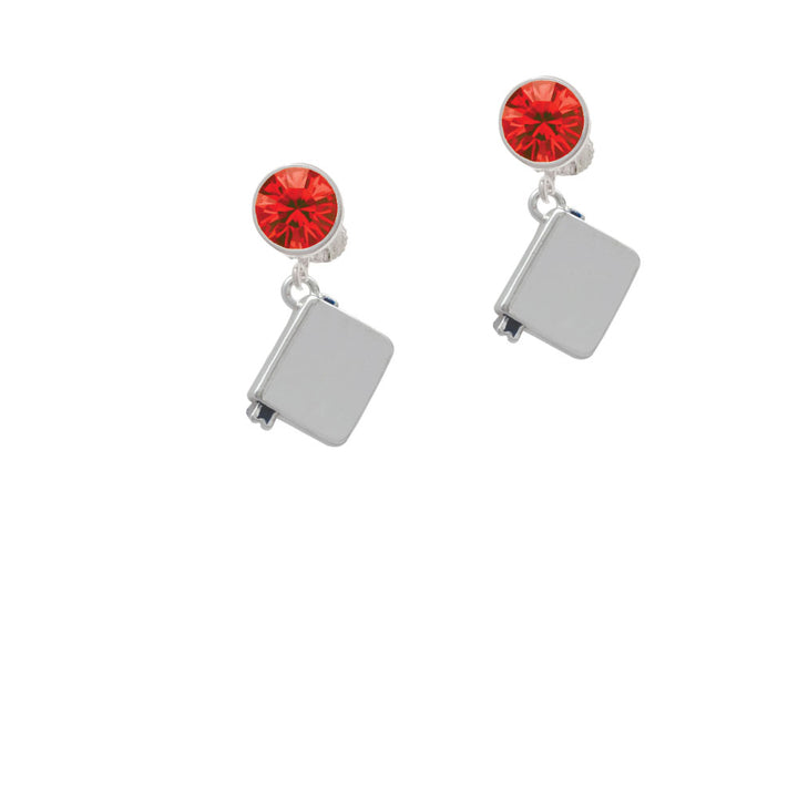 Book Crystal Clip On Earrings Image 4