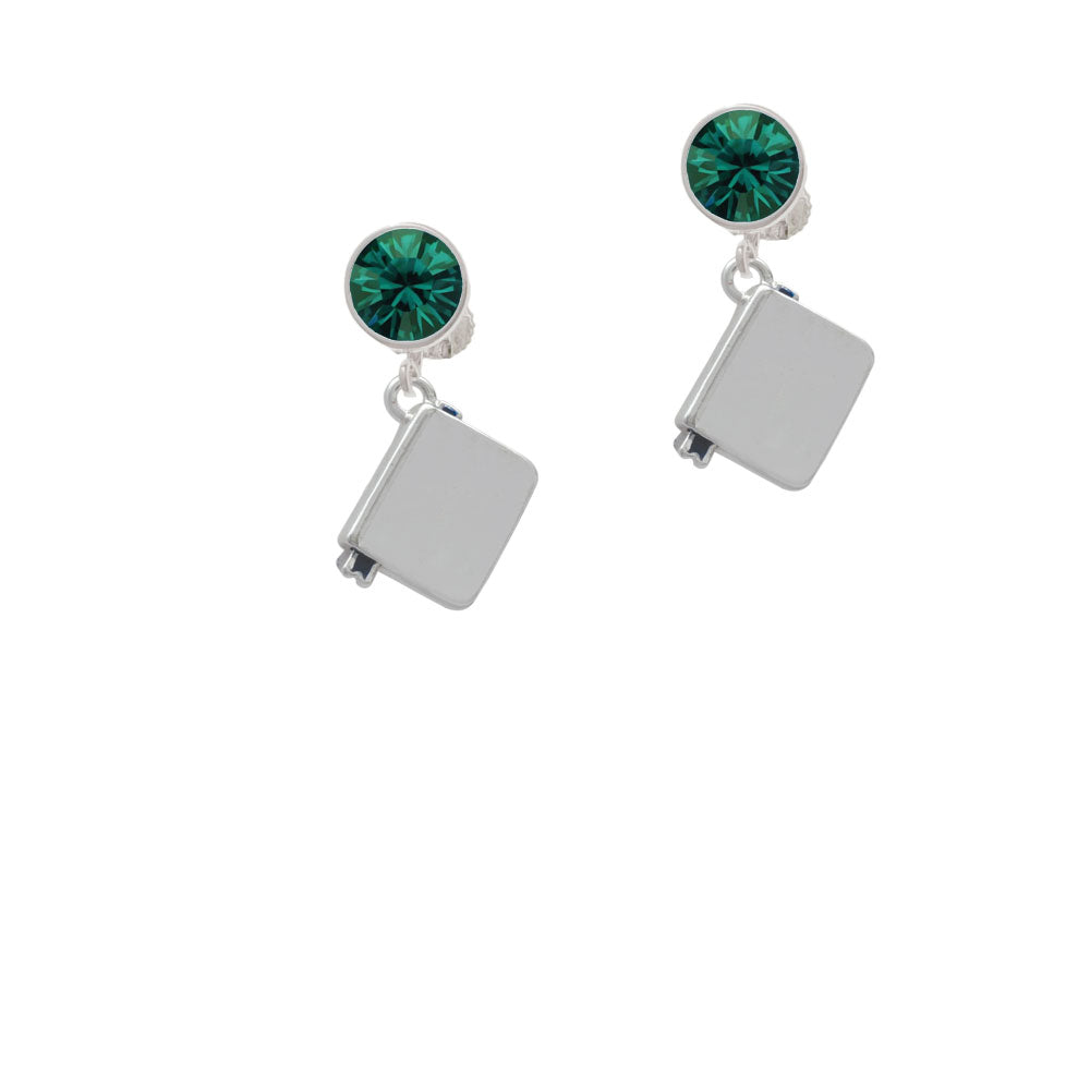 Book Crystal Clip On Earrings Image 6