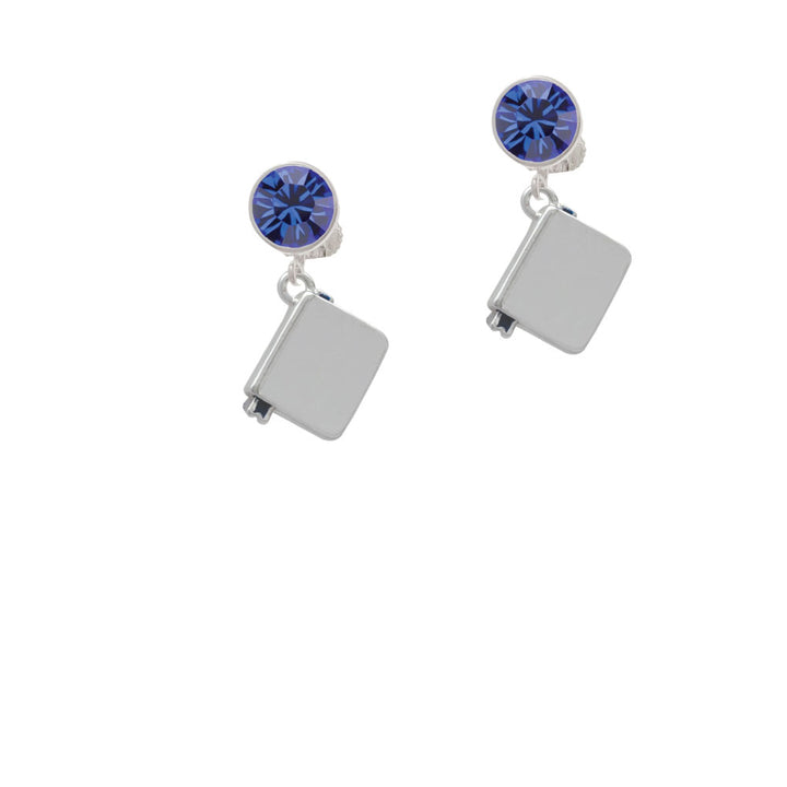 Book Crystal Clip On Earrings Image 7