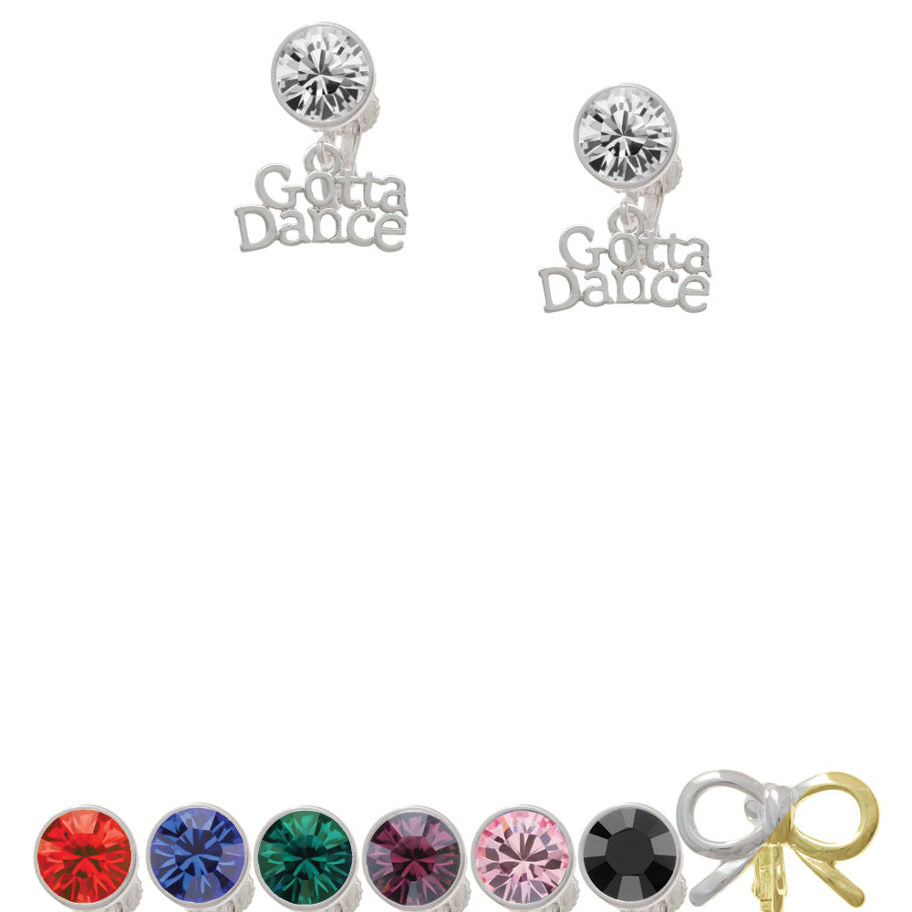 Gotta Dance Crystal Clip On Earrings Image 1