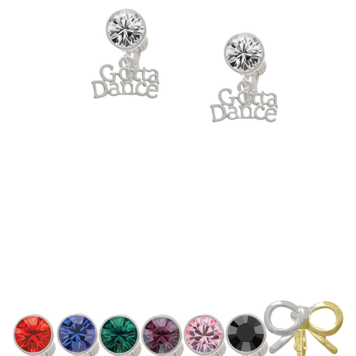 Gotta Dance Crystal Clip On Earrings Image 1