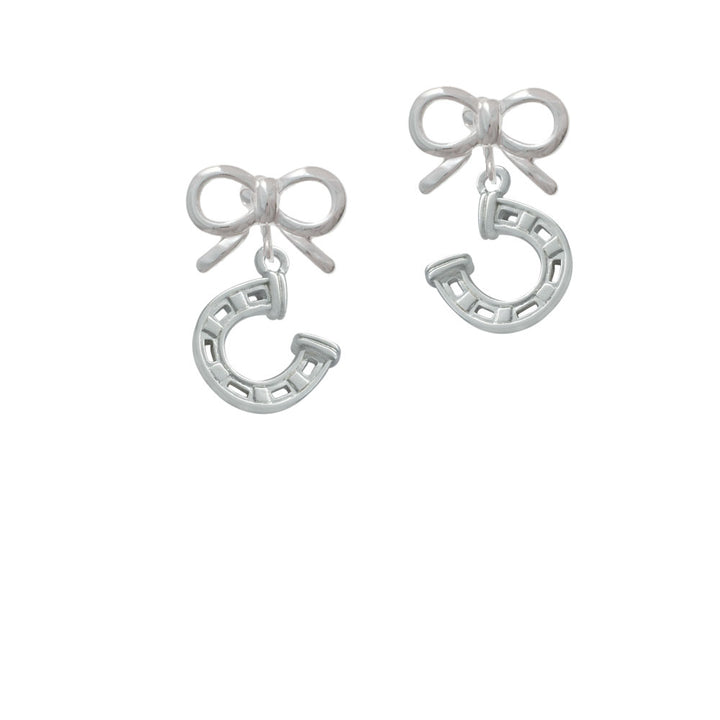 Horseshoe with Side Loop Crystal Clip On Earrings Image 9