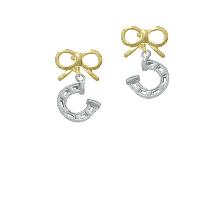 Horseshoe with Side Loop Crystal Clip On Earrings Image 10