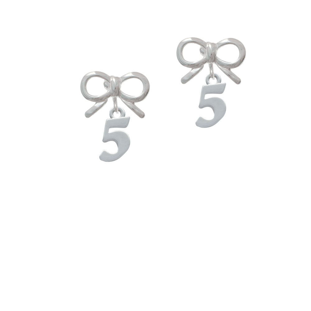 Number - 5 - Crystal Clip On Earrings Image 9