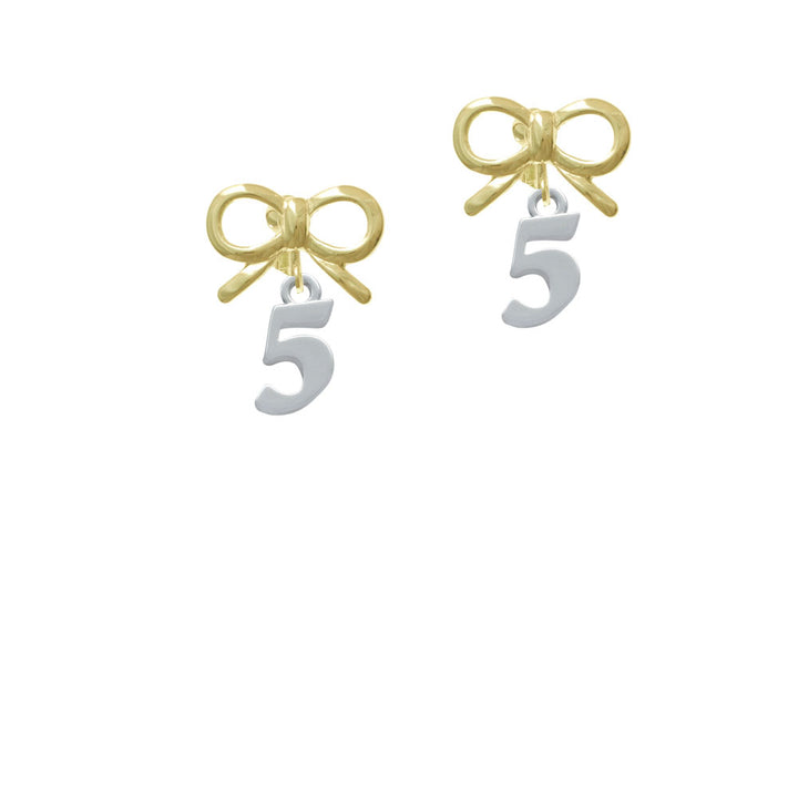 Number - 5 - Crystal Clip On Earrings Image 10