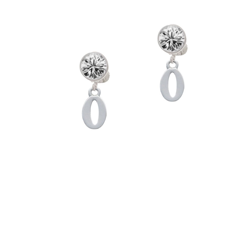 Number - 0 - Crystal Clip On Earrings Image 1