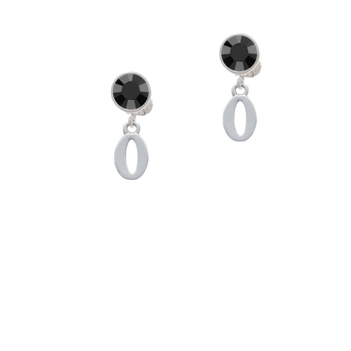 Number - 0 - Crystal Clip On Earrings Image 3