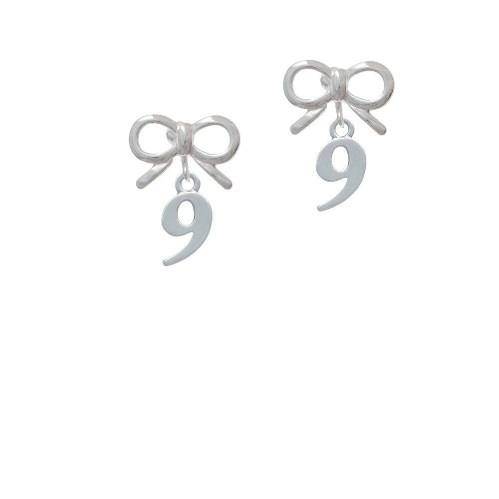 Number - 9 - Crystal Clip On Earrings Image 9