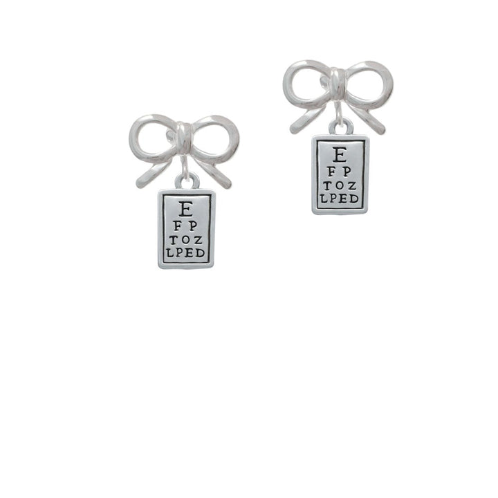 Eye Chart Crystal Clip On Earrings Image 9