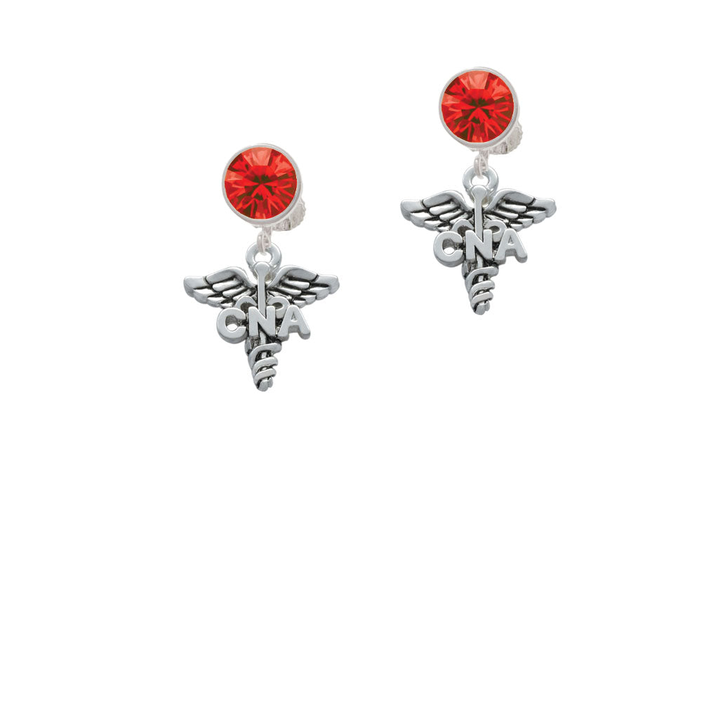 Caduceus - CNA Crystal Clip On Earrings Image 4