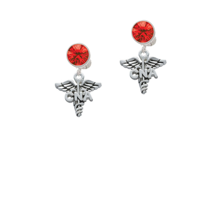 Caduceus - CNA Crystal Clip On Earrings Image 4