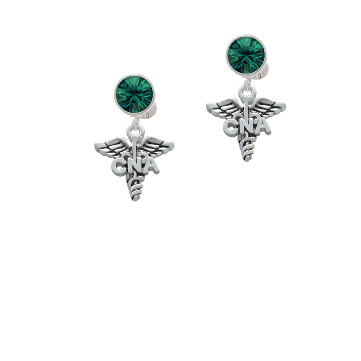 Caduceus - CNA Crystal Clip On Earrings Image 6