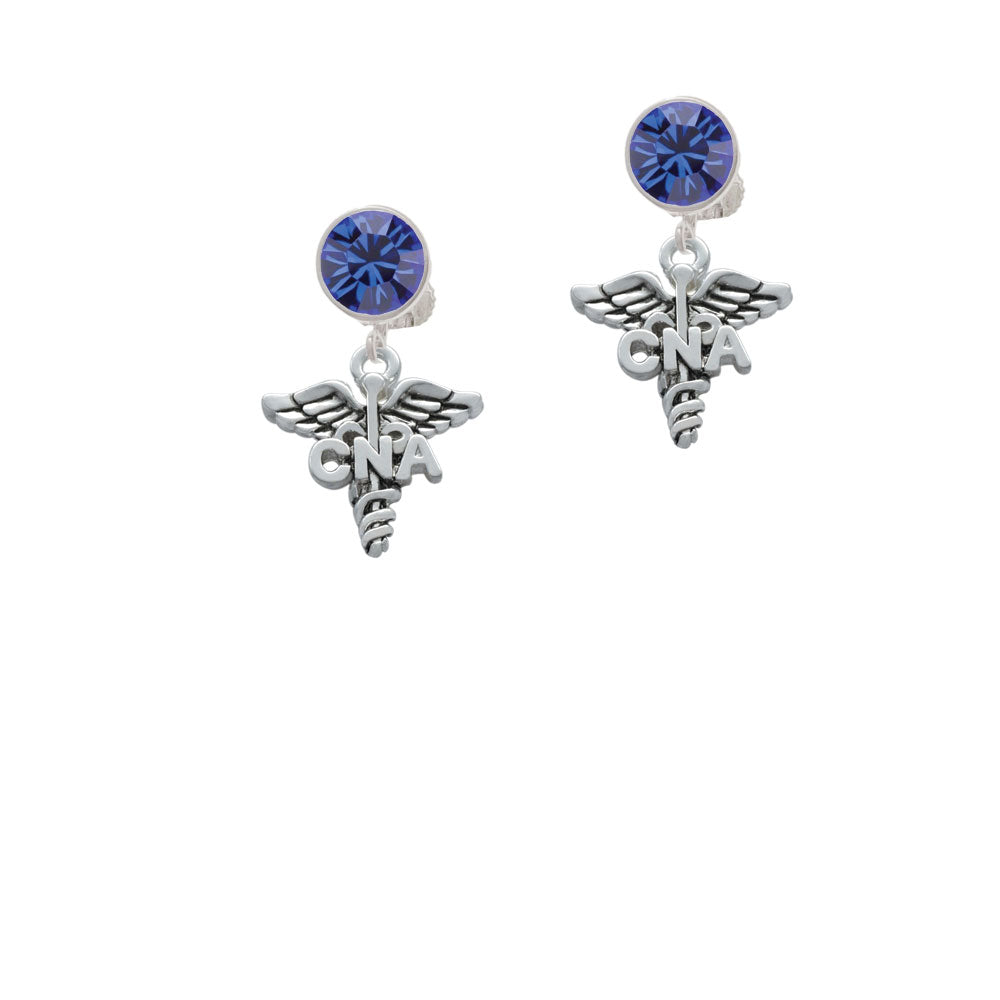 Caduceus - CNA Crystal Clip On Earrings Image 7