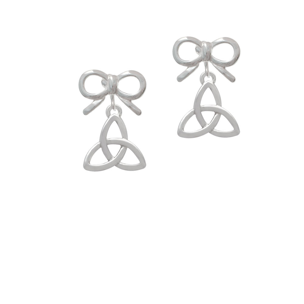 Large Trinity Knot Crystal Clip On Earrings Image 9