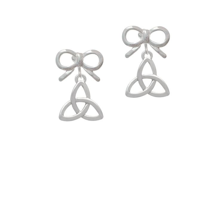 Large Trinity Knot Crystal Clip On Earrings Image 9