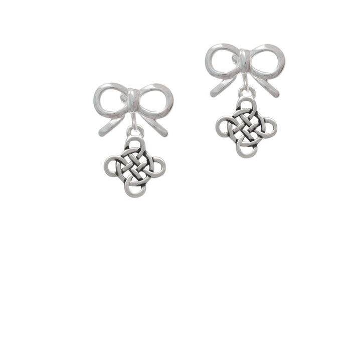 Celtic Knot Cross Crystal Clip On Earrings Image 9