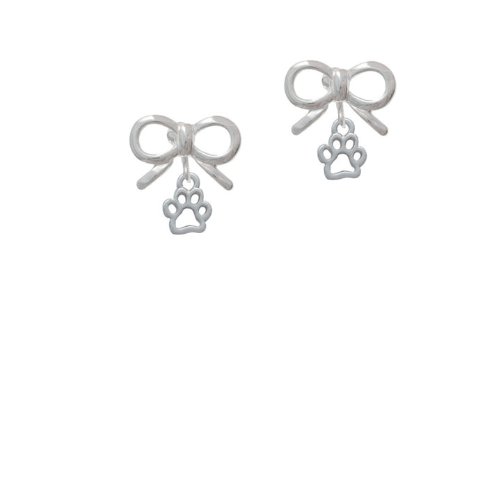 Mini Open Paw Crystal Clip On Earrings Image 9