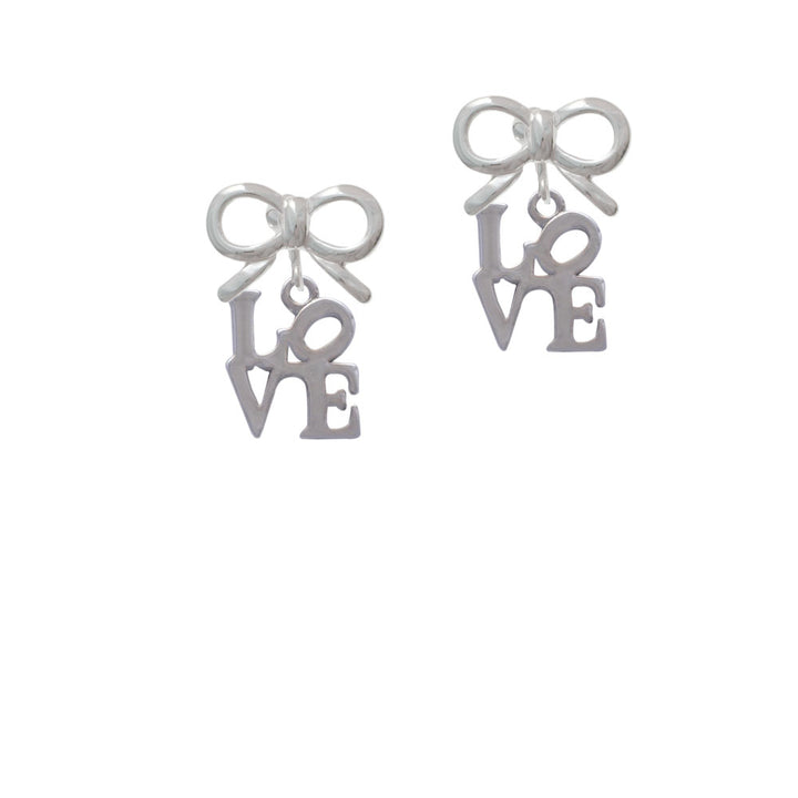 Love in Square Crystal Clip On Earrings Image 9