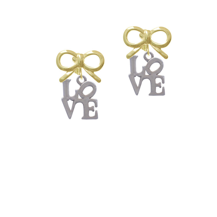 Love in Square Crystal Clip On Earrings Image 10