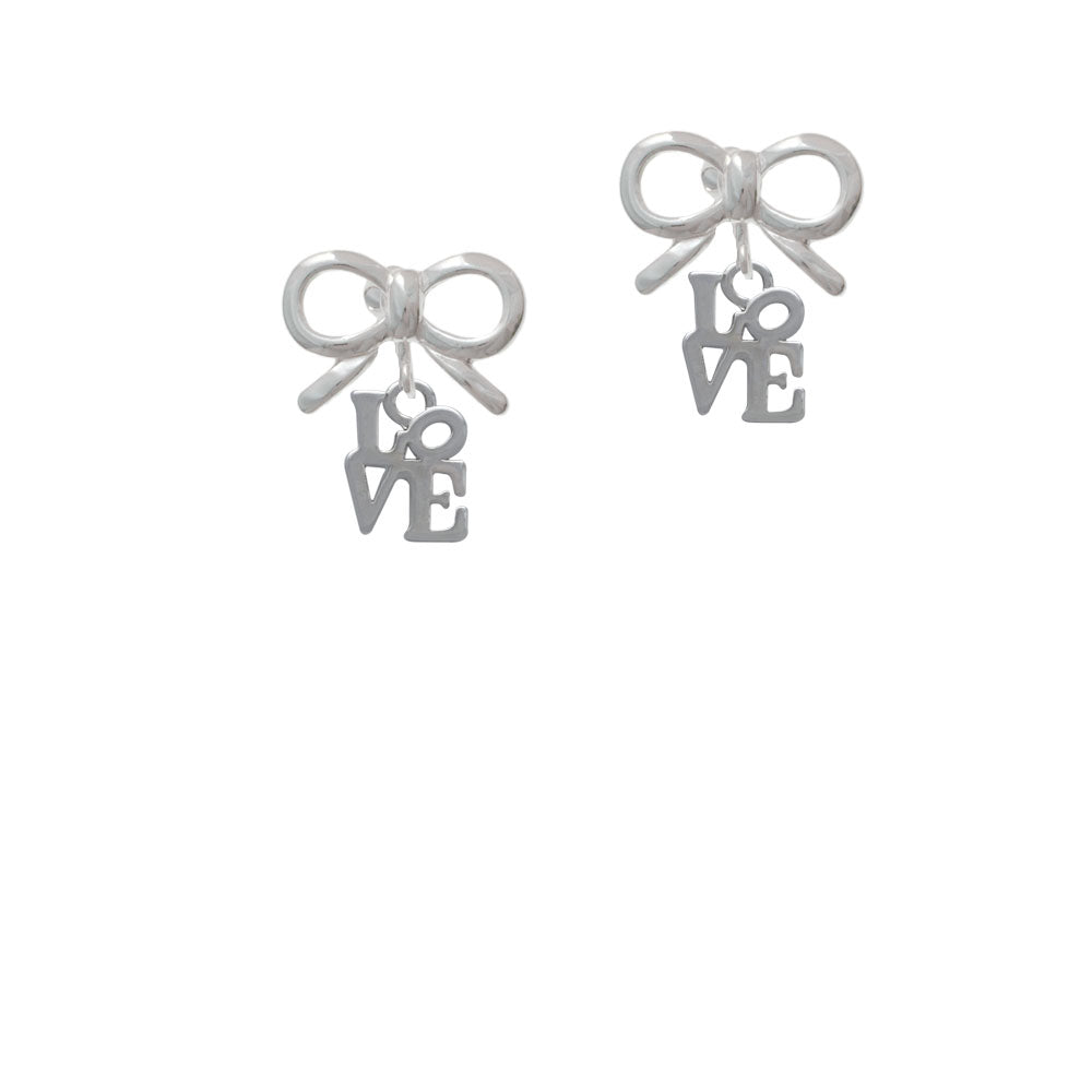 Mini Love in Square Crystal Clip On Earrings Image 9