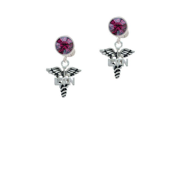 Caduceus - LVN Crystal Clip On Earrings Image 8