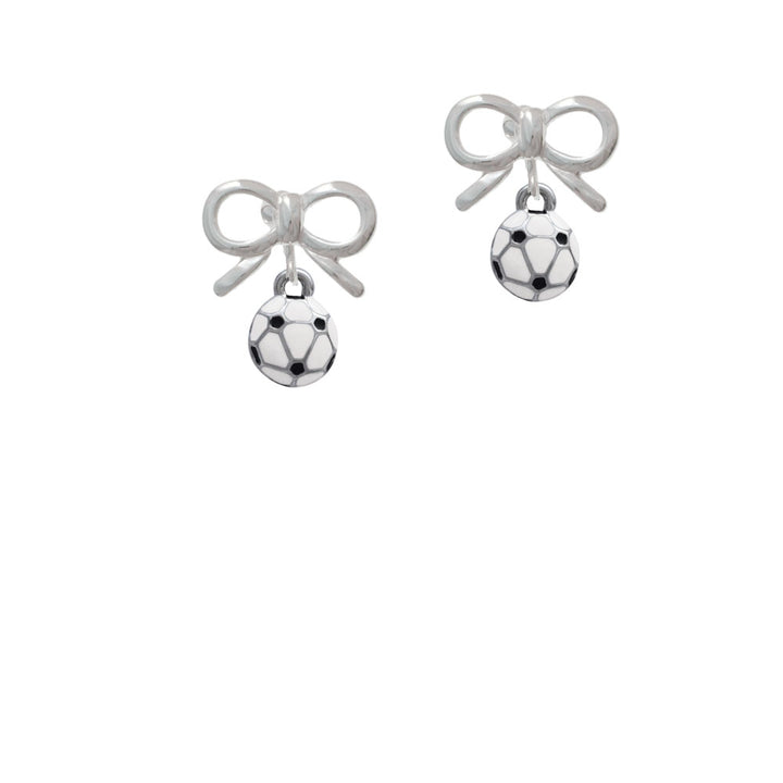 Mini Soccer ball - Two Sided - Crystal Clip On Earrings Image 9