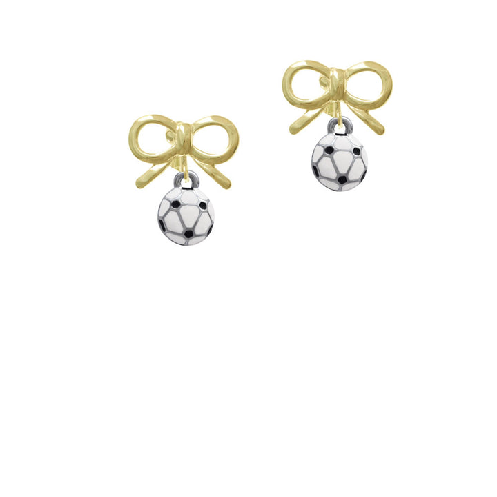 Mini Soccer ball - Two Sided - Crystal Clip On Earrings Image 10