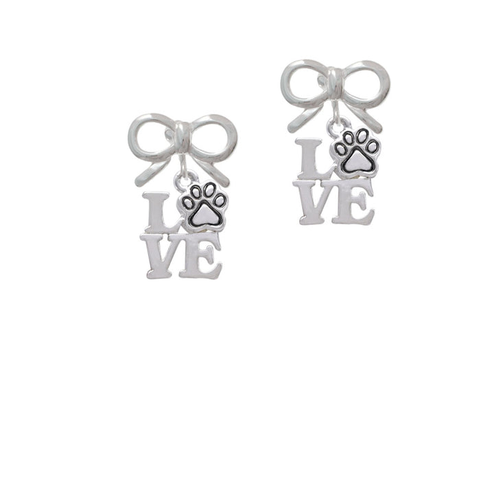 Love with Paw Crystal Clip On Earrings Image 9