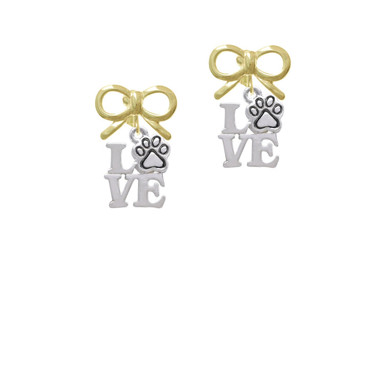 Love with Paw Crystal Clip On Earrings Image 10