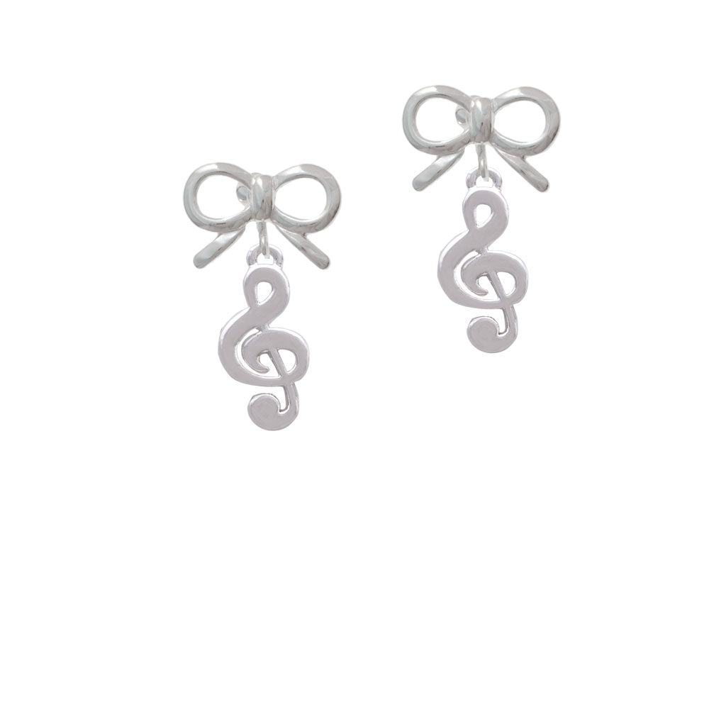 Rounded Clef Crystal Clip On Earrings Image 9