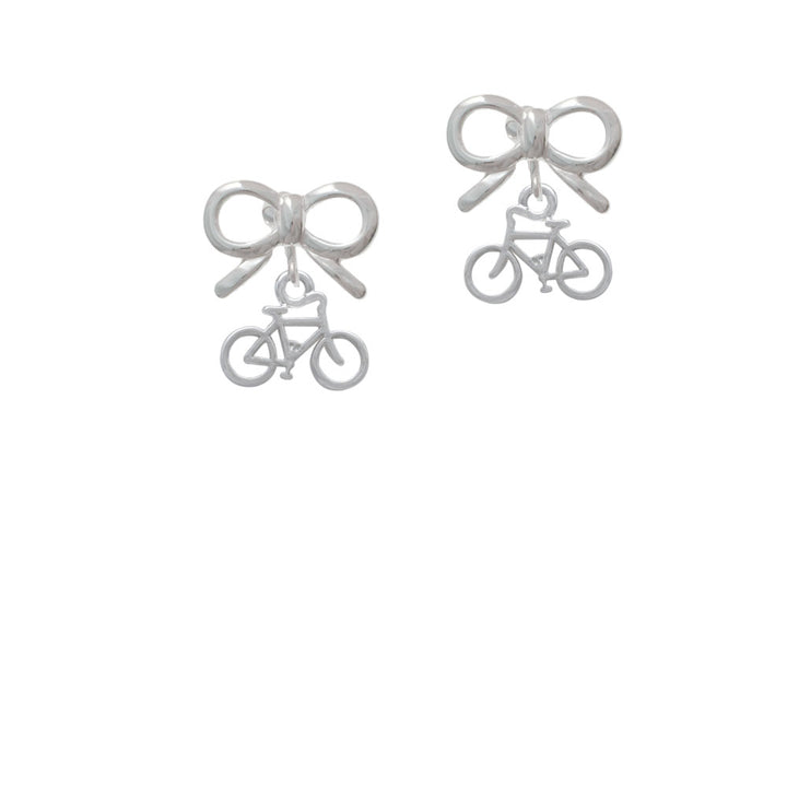 Small Bicycle Crystal Clip On Earrings Image 9