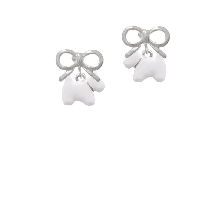 White Westie Dog Crystal Clip On Earrings Image 9