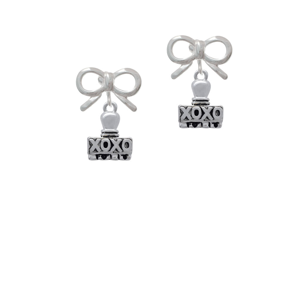 XOXO Stamp Crystal Clip On Earrings Image 9