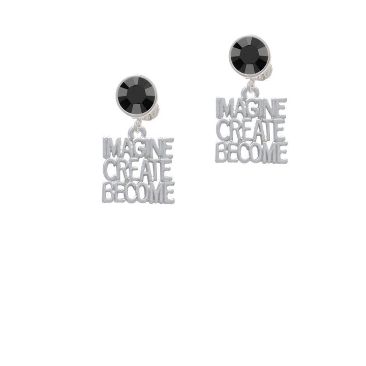 Imagine Create Become Crystal Clip On Earrings Image 3