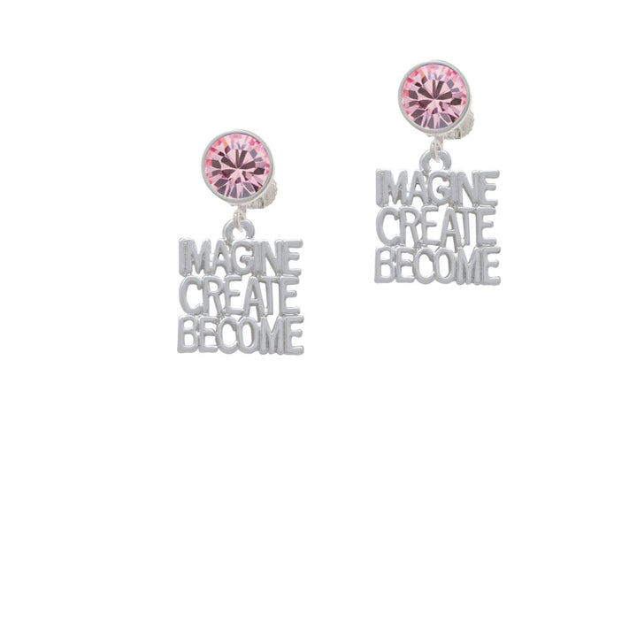 Imagine Create Become Crystal Clip On Earrings Image 4