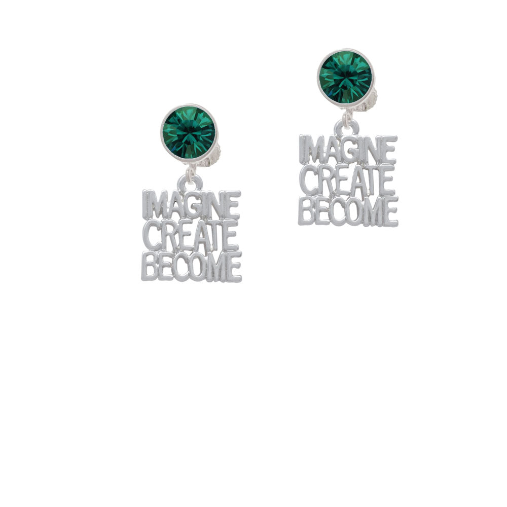 Imagine Create Become Crystal Clip On Earrings Image 6