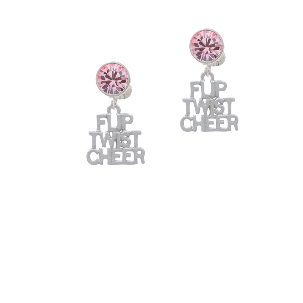 Flip Twist Cheer Crystal Clip On Earrings Image 4