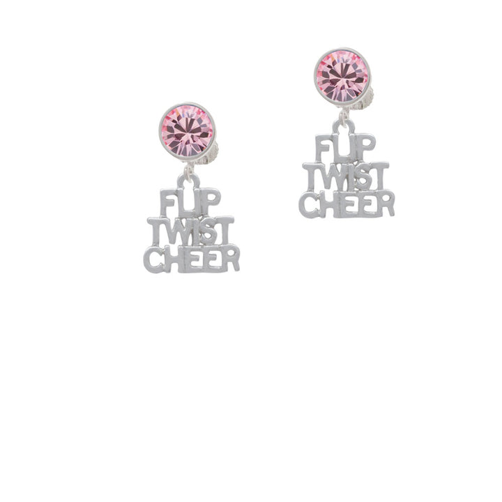 Flip Twist Cheer Crystal Clip On Earrings Image 4