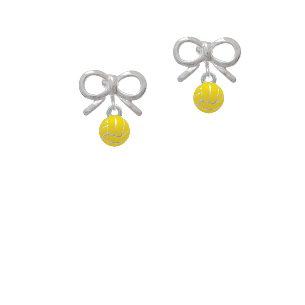 3-D Enamel Water Polo Crystal Clip On Earrings Image 9