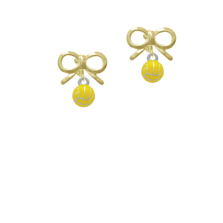 3-D Enamel Water Polo Crystal Clip On Earrings Image 10