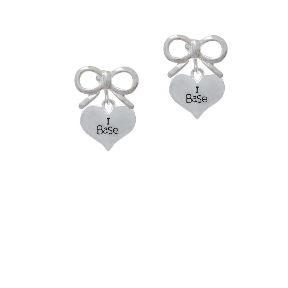 I Base Heart Crystal Clip On Earrings Image 9