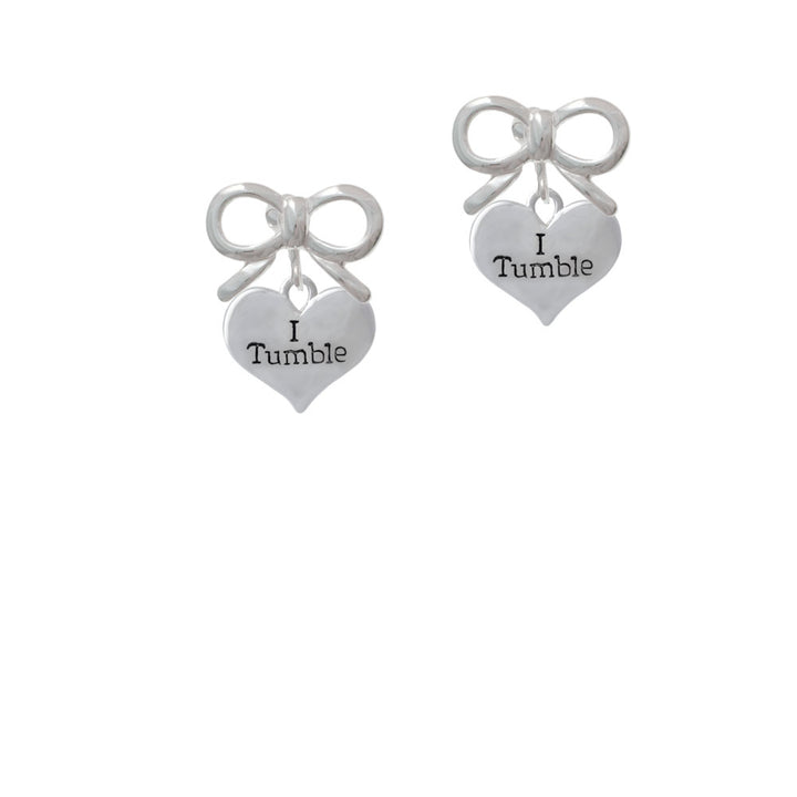 I Tumble Heart Crystal Clip On Earrings Image 9