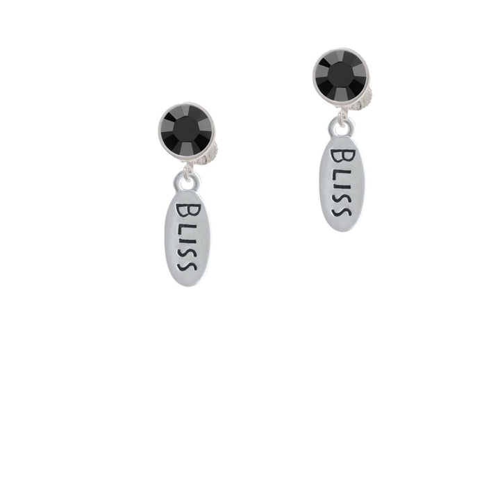 Bliss Oval Crystal Clip On Earrings Image 3