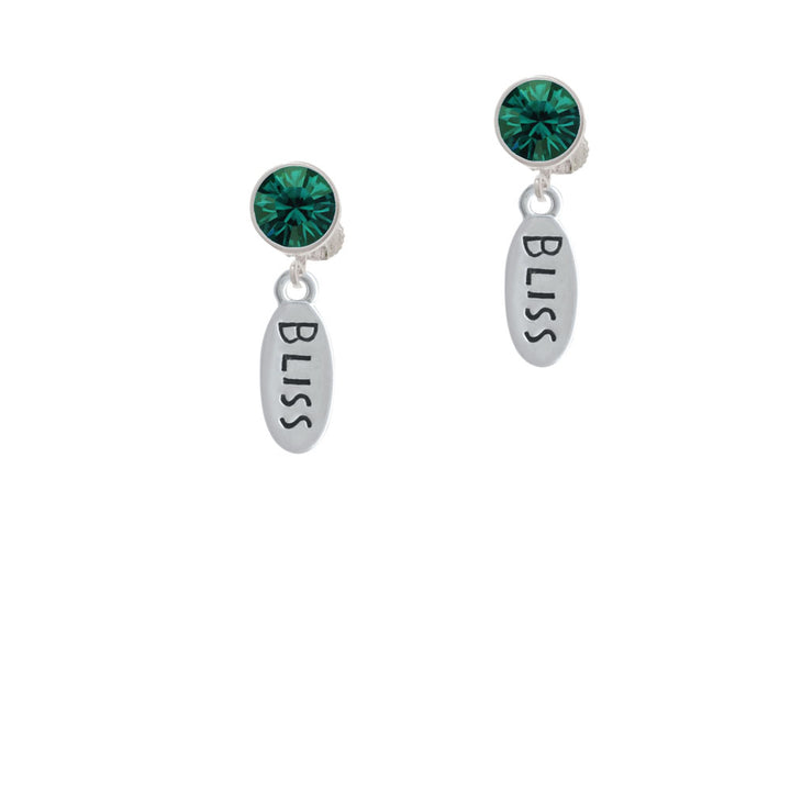 Bliss Oval Crystal Clip On Earrings Image 6