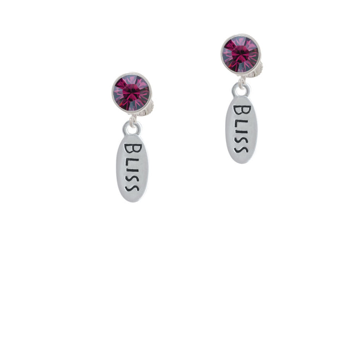 Bliss Oval Crystal Clip On Earrings Image 8