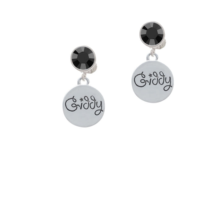 Giddy Circle Crystal Clip On Earrings Image 3