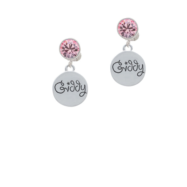 Giddy Circle Crystal Clip On Earrings Image 4